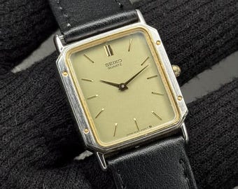 Vintage Seiko Gold Plated 5P31 5C50 Dress Watch Men Quartz Watch Japan Square Tank Shape 28mm - Etsy Denmark Vintage Seiko Gold Plated 5P31 5C50 Dress Watch Men Quartz Watch Japan Square Tank Shape 28mm - Etsy Denmark