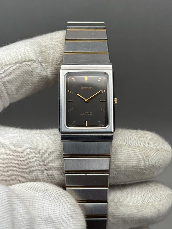 Rare Seiko Arc Quartz 1220-5400 | Gold-tone Japanese Tank Dress