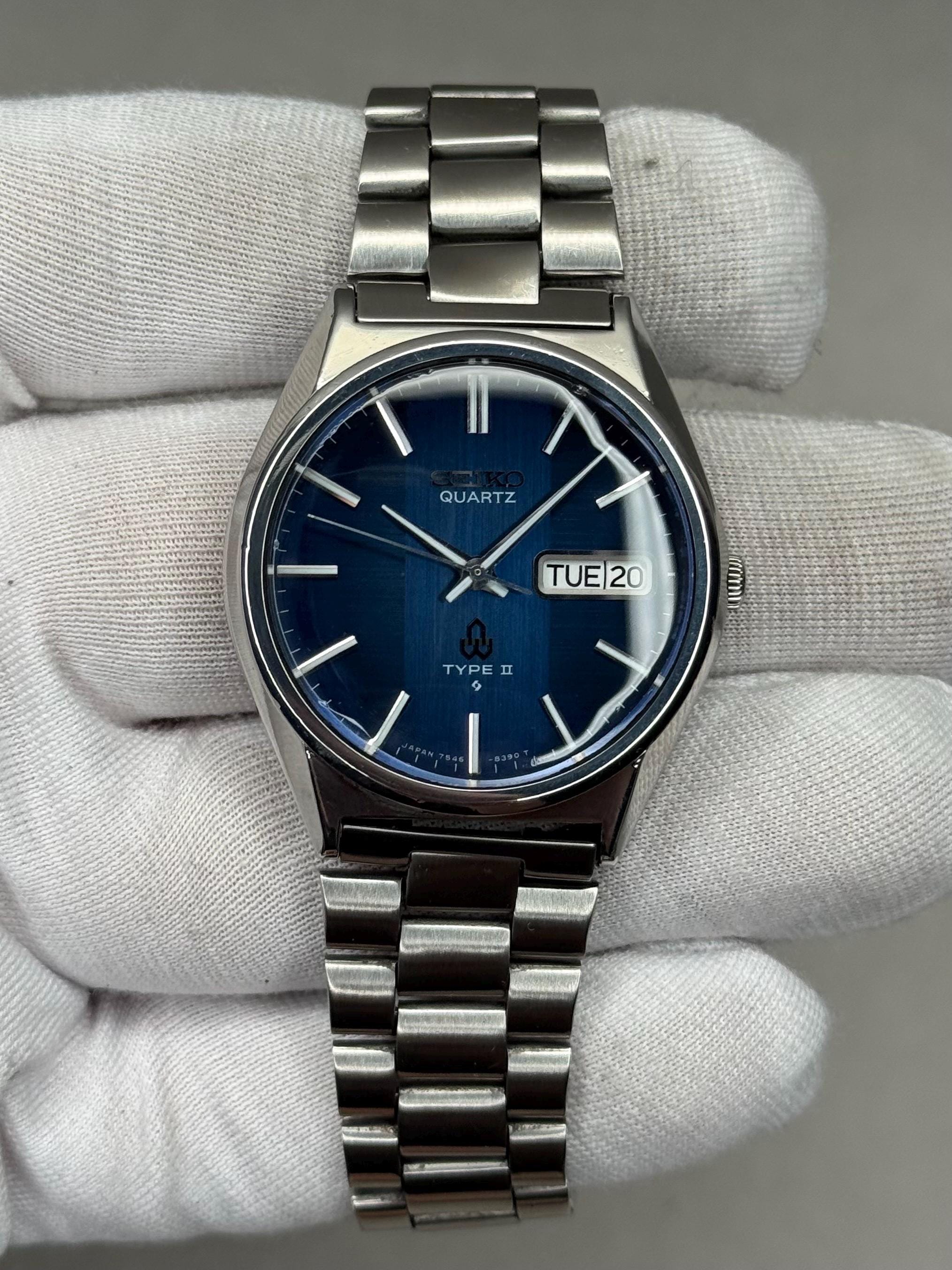 Rare SEIKO Quartz Type II 7546-8350 | Blue Lined Dial | JDM