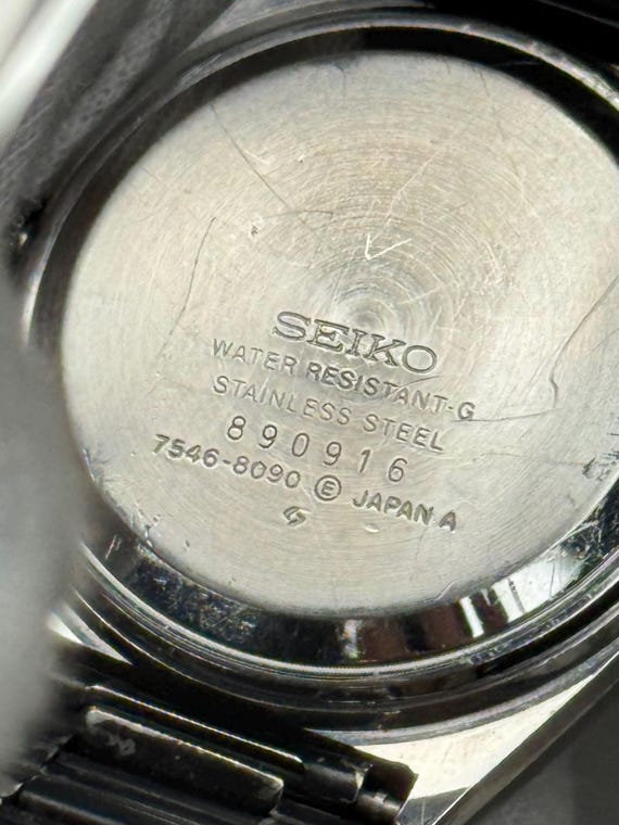 激レア SEIKO クオーツ 7546-8090 日本製 セイコー ヴィンテージ セイコー タイプII 7546-8090 クォーツ レールウェイ