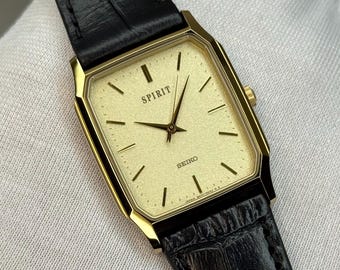 Vintage Seiko Spirit 8N41-5180 Tank Watch - 1995 Japan - Etsy