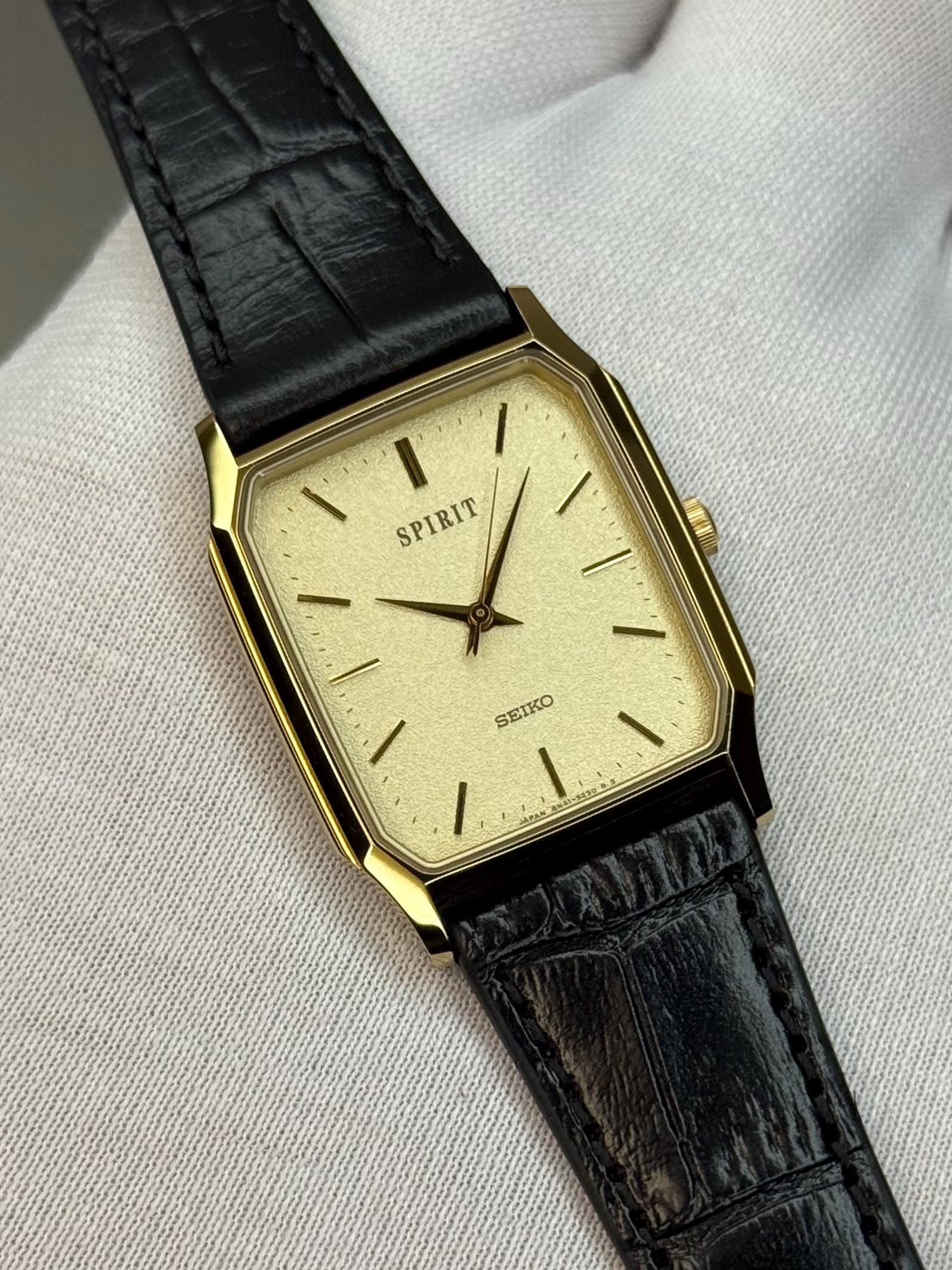 Vintage Seiko Spirit 8N41-5180 Tank Watch - 1995 Japan - Etsy