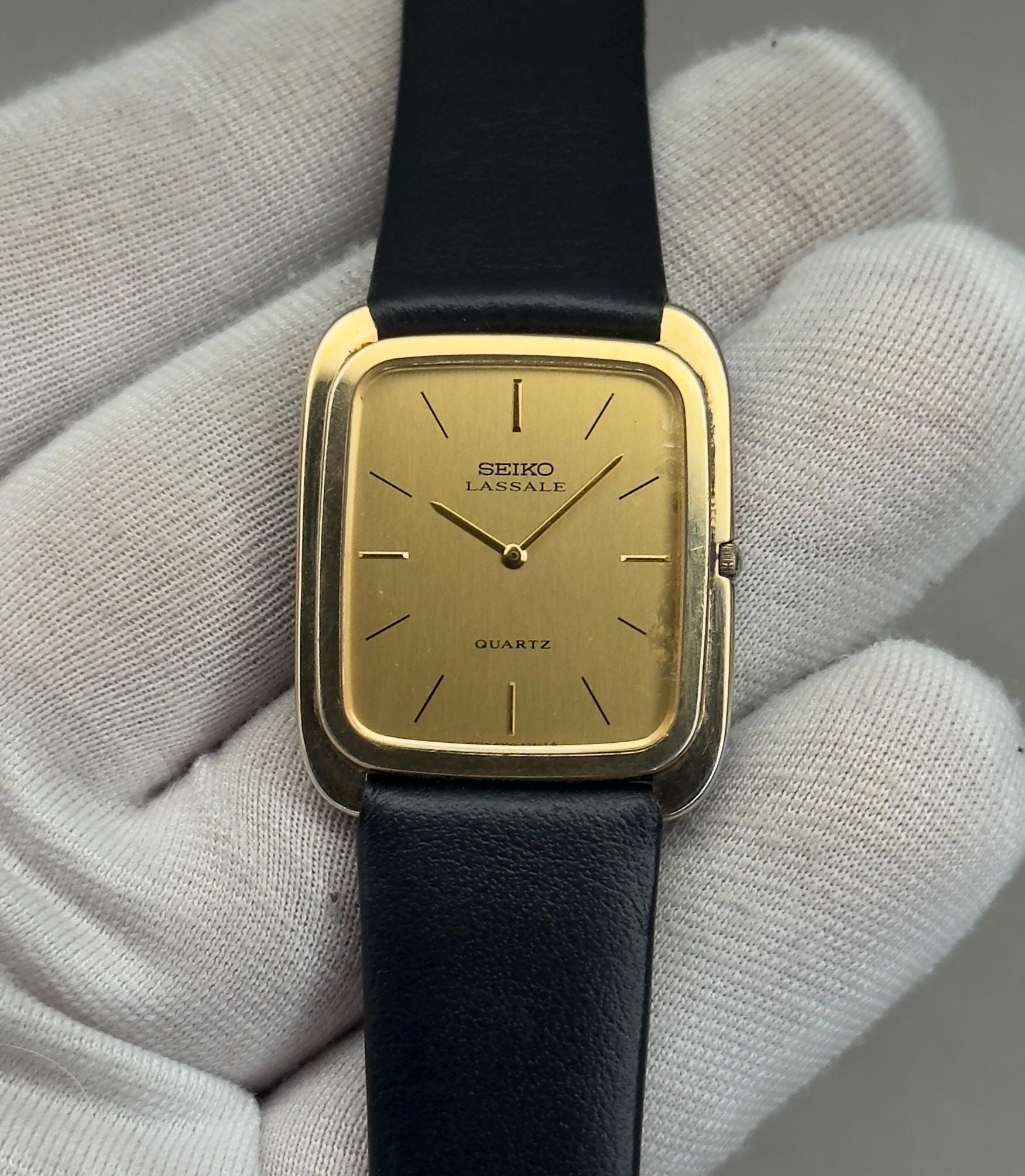 Vintage Seiko Lassale 9300-5008 Ultra Thin Quartz Golden Tone JDM