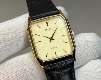 Vintage Seiko Spirit 8N41-5180 Tank Watch - 1995 Japan - Etsy