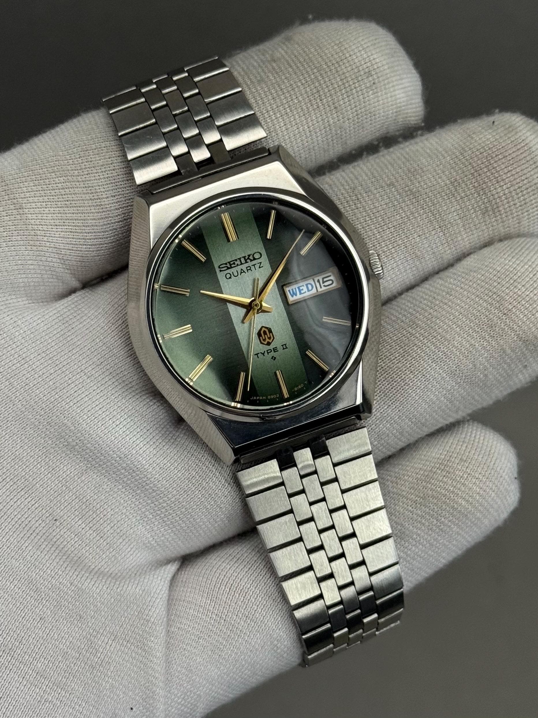 ビンテ－ジ1970年代SEIKO TYPE  Ⅱ セイコー タイプ2 希少 艶消しブラック文字盤1970年代ビンテージ