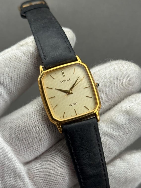 Vintage Seiko Dolce Gold Plated Tank Watch - 1995 Japan - Etsy