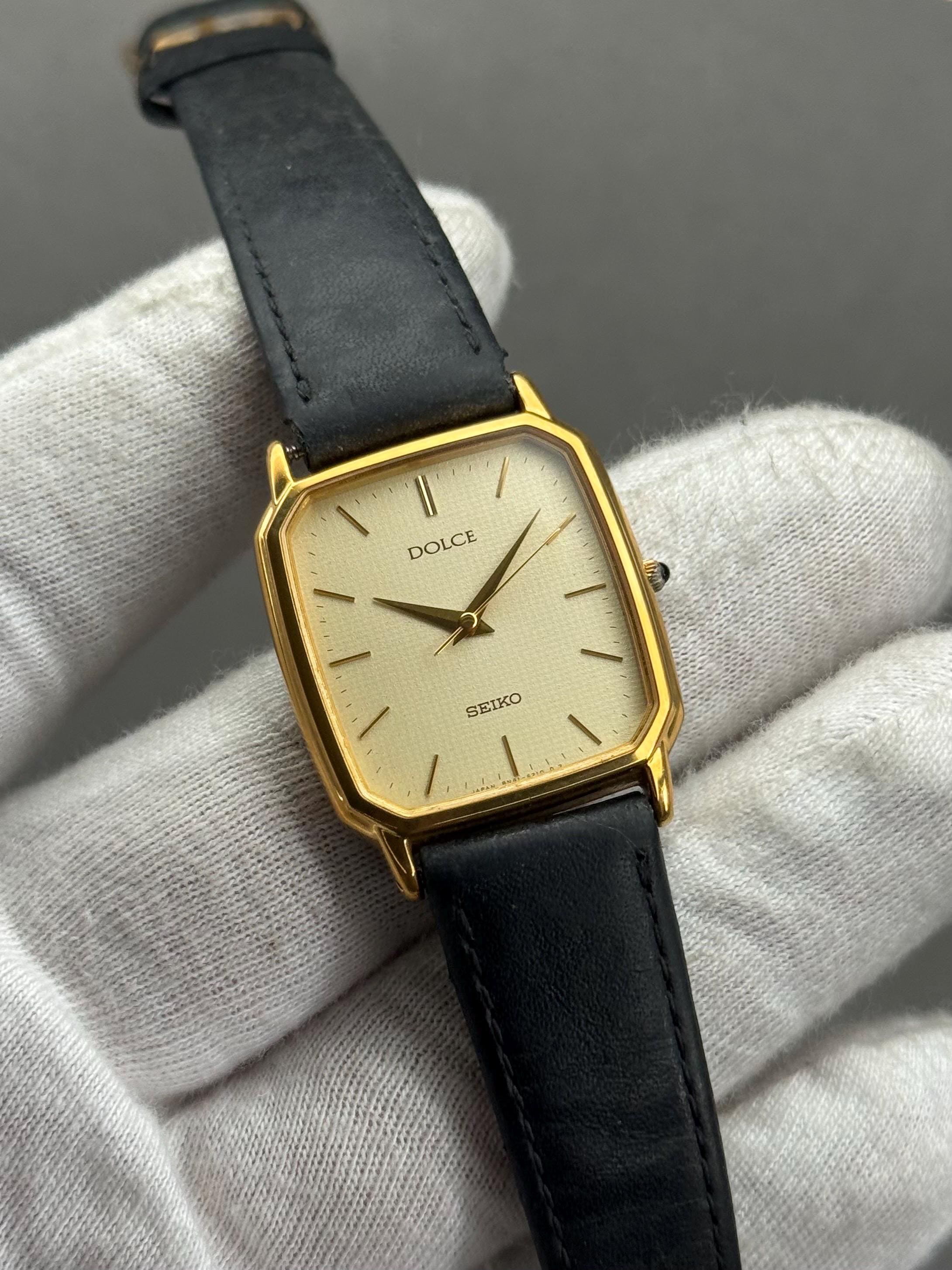 Vintage Seiko Dolce Gold Plated Tank Watch - 1995 Japan - Etsy