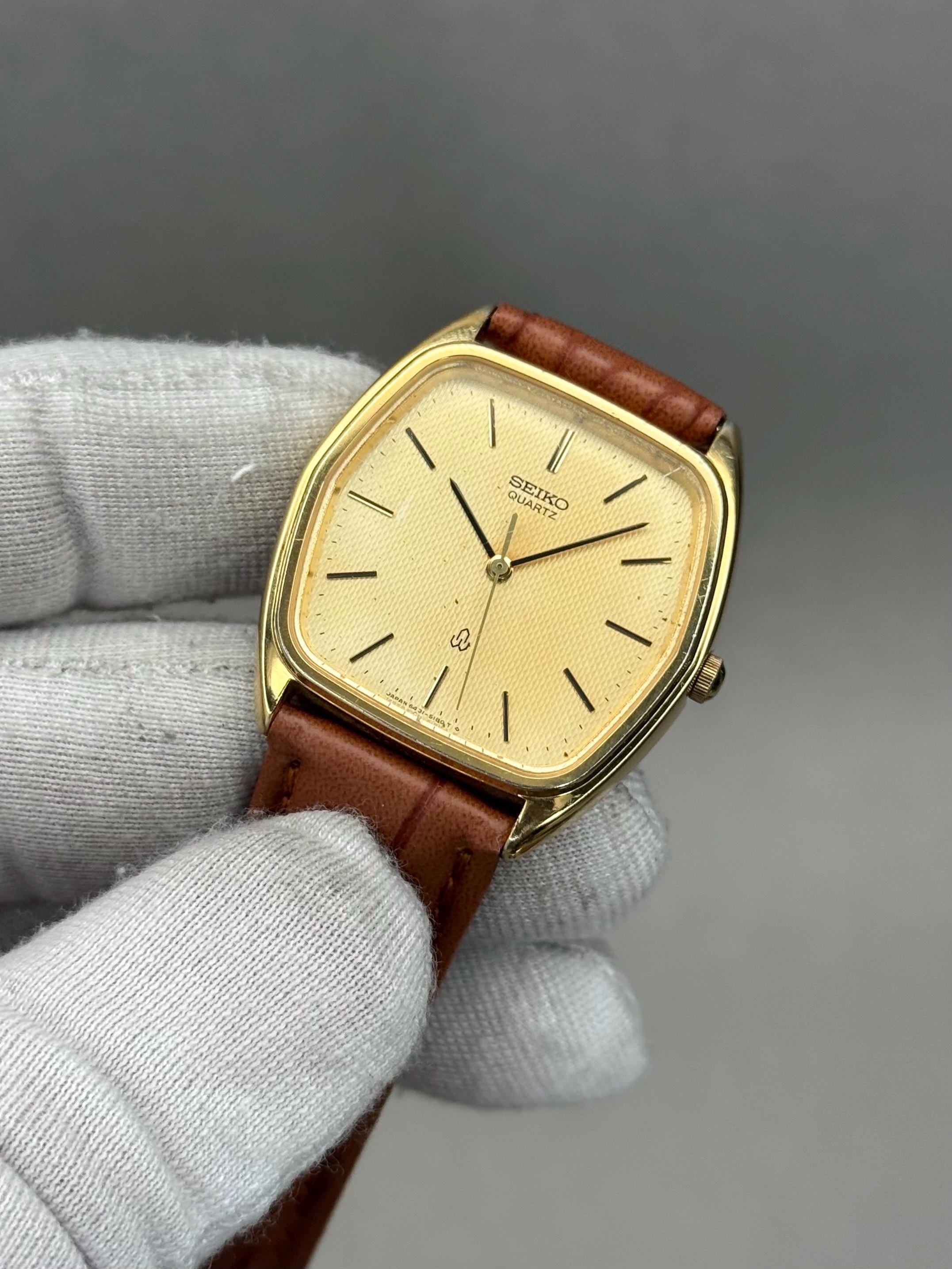 Vintage Seiko Quartz 6431-5100 – Textured Dial, Gold-tone Classic