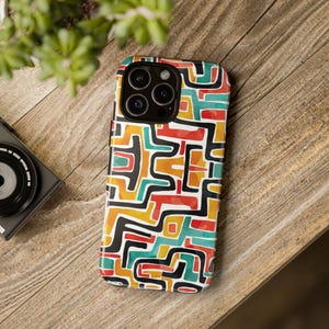 Colorful Phone Case with Abstract Design | Tough Cases, Smartphone Accessories, Colorful Gift, Artistic Protector, Modern Decor, [...]