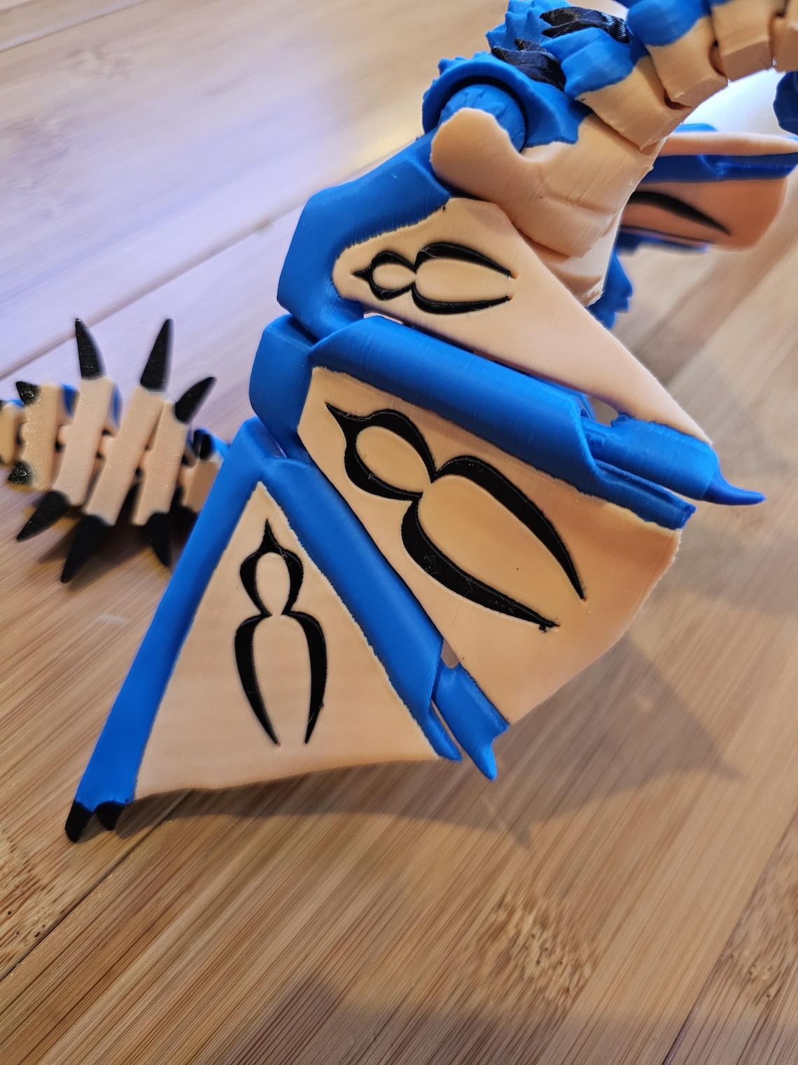 Rathalos Articulated 3D Print - Monster Hunter Inspired - Red and Blue ...