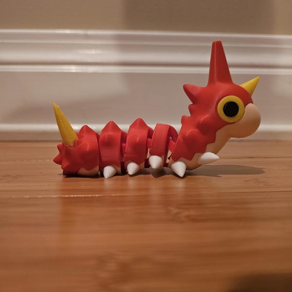 Flexi Articulated Fidget Toy Flexible - Wurmple