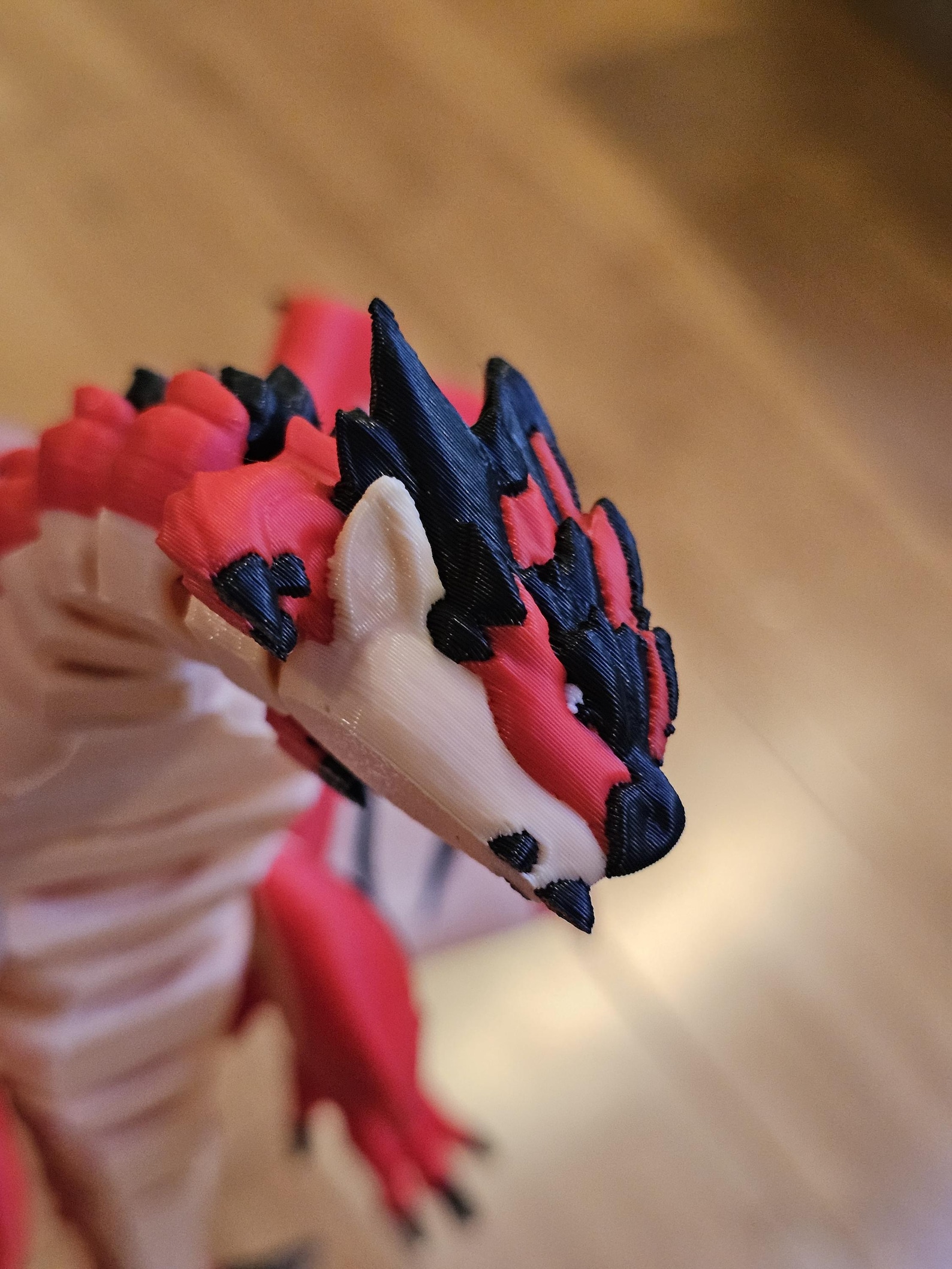 Rathalos Articulated 3D Print - Monster Hunter Inspired - Red and Blue ...
