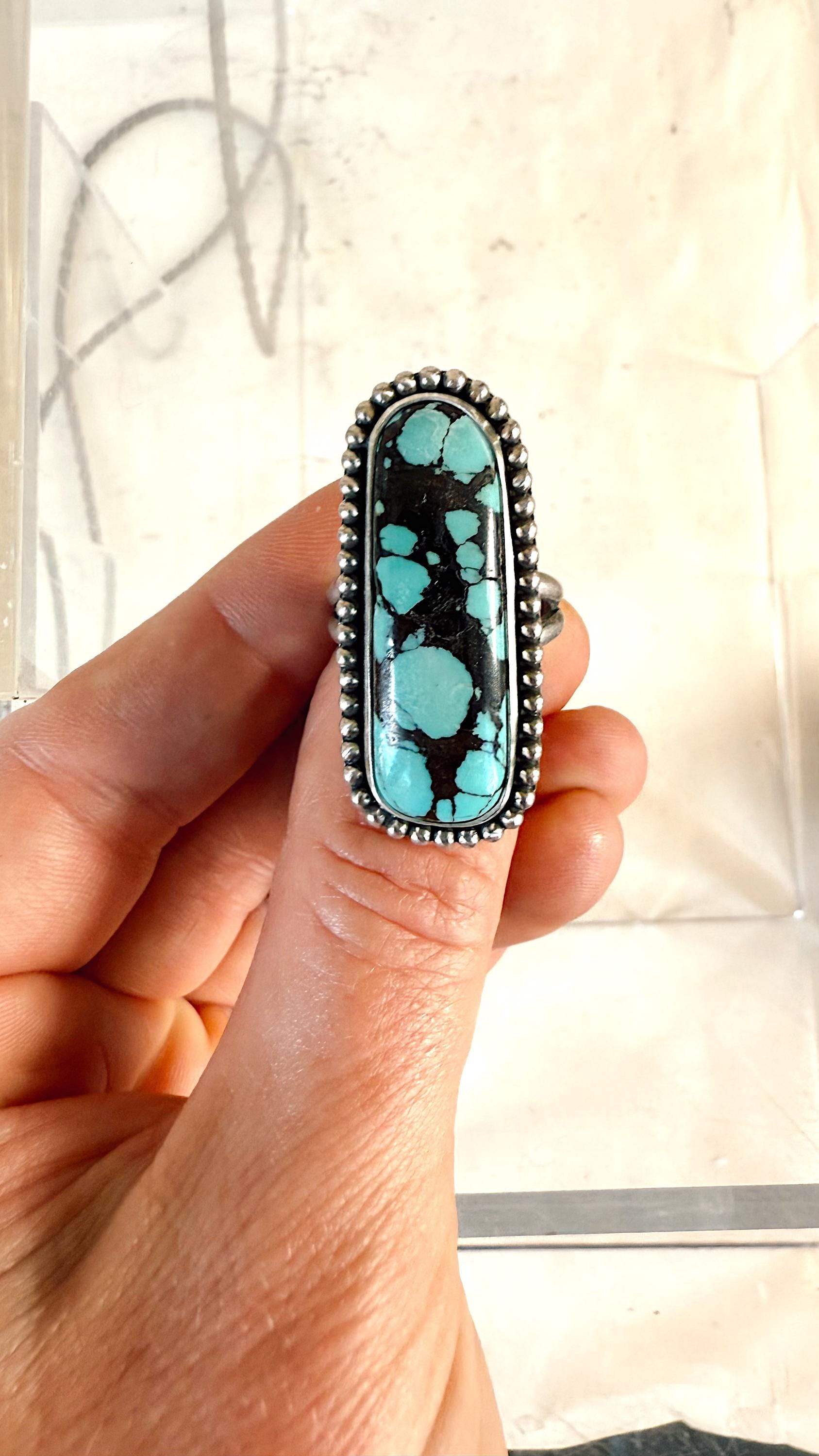 クラウドマウンテンターコイズリング - Etsy 日本
