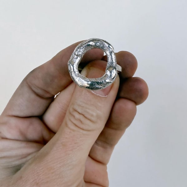 Recycled Sterling Flow Loop Rings