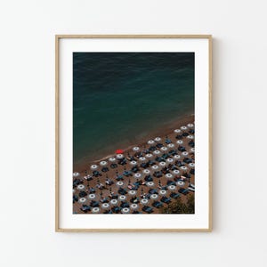 Positano Italy Print, Amalfi Coast Art, Beach Wall Decor, Europe Travel Photography, Colorful Beach Print for Living Room