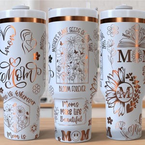 Mom Laser Engraved Full Wrap Design for 40oz Tumbler, Digital Download, SVG For Laser Rotary, Mothers Day 40oz Tumbler Laser Wrap