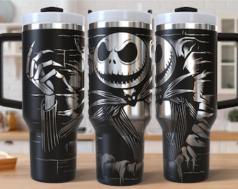 Halloween-Skelett Laser gravierte SVG-Design für 40 Unzen Becher, digitaler Download, SVG für Laser Rolling, 40 Unzen Becher Laser Design