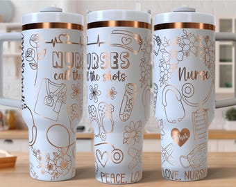 Nurse Laser Engraved Full Wrap Design for 40oz Tumbler, Digital Download, SVG For Laser Rotary, Nurse Life 40oz Tumbler Laser Wrap