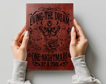 Witchy Halloween Notebook/Journal Cover Stencil Design SVG & PNG File Digital Download