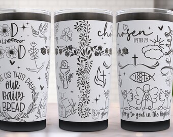 God is Good Tumbler Wrap SVG, 20oz 30oz Laser Engraved Design (Digital Download)