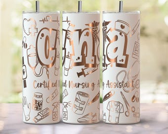 Nurse CNA 20oz Skinny Tumbler Wrap Laser Design SVG File, Laser File Digital Download, Tumbler Laser Wrap Nurse Life, Skinny Tumbler File
