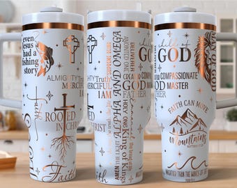 Diseño grabado con láser para vaso Christian de 40 oz (archivo SVG)