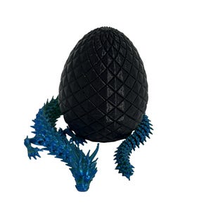 Articulated 3D Printed Dragon in Egg: Flexible PLA Fidget Toy