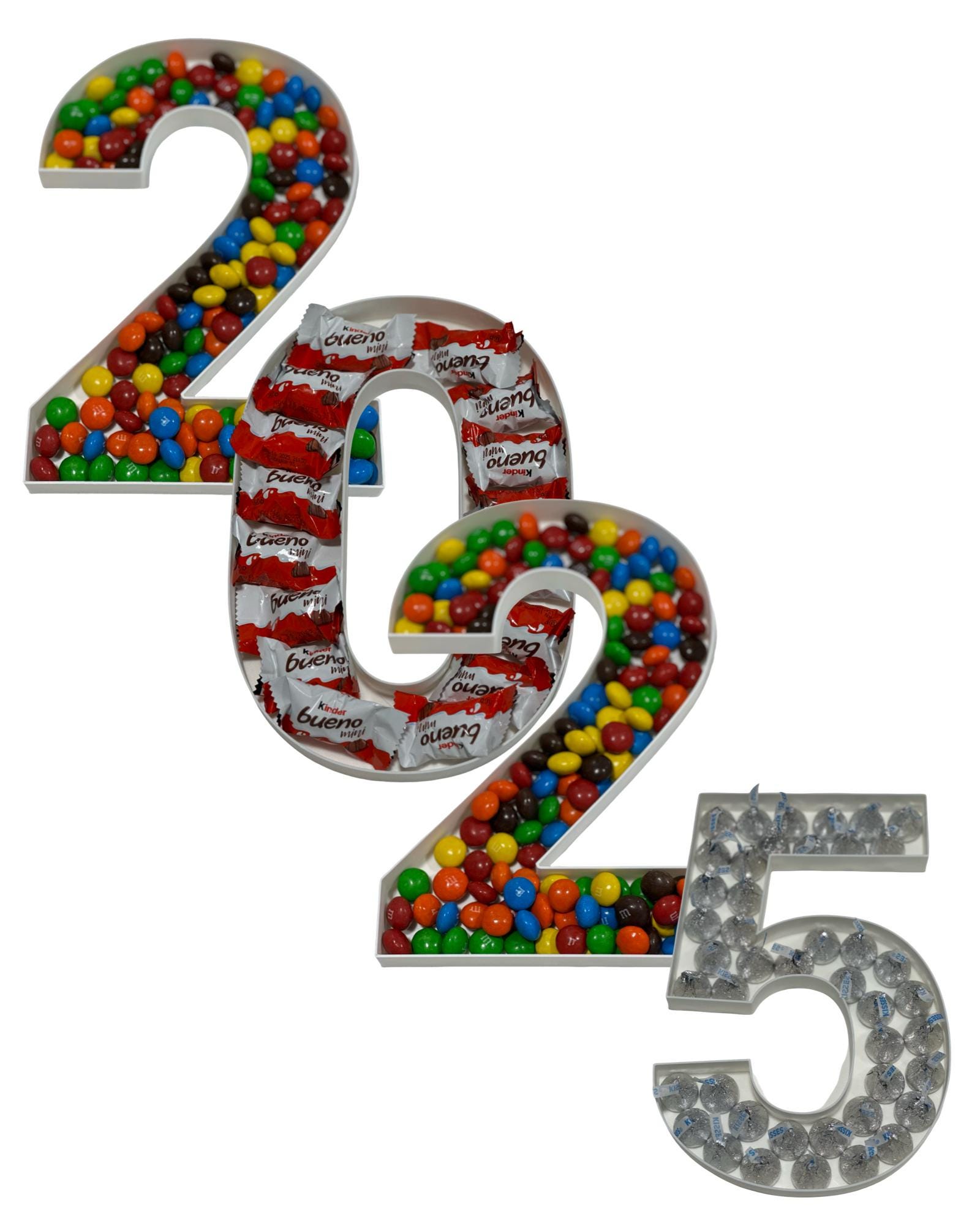 2025 Fillable Number Charcuterie Tray | Custom Number Display for Weddings, Birthdays, Graduations, Anniversaries, New Year, Events