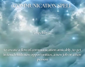 Custom Communication Spell Ritual, open dialogue and remove blockages