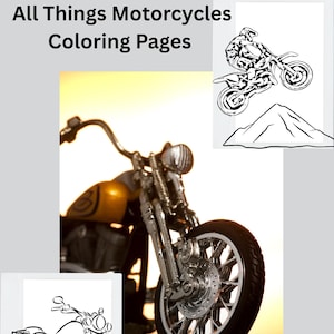 All Things Motorcycles Coloring Book