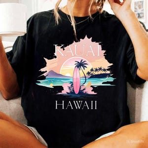Kauai Hawaii Surf Design: Vintage Beach Souvenir PNG (Digital Download)