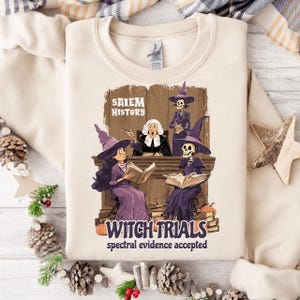 Salem Witch Trials PNG: Retro Halloween Sublimation Design (4200x4800 px)