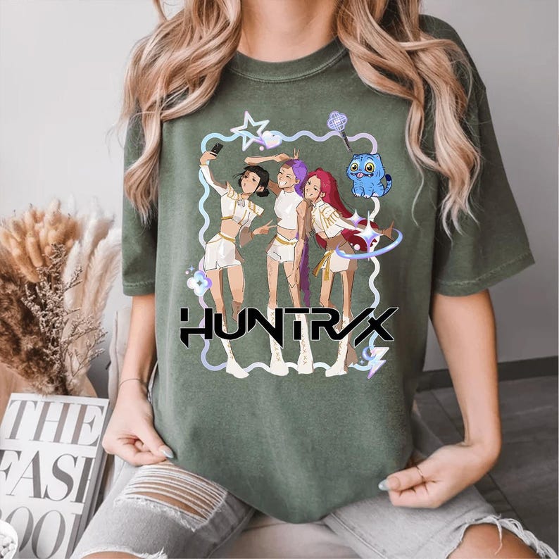 T-Shirt Fille Kpop D-Demon - Manches Courtes - Col Rond Avec Graphique - Confortable Et Décontracté