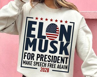 Diseño de sátira política de Elon Musk: Bandera estadounidense anti-Trump/MAGA (Descarga digital)