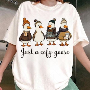 Just A Cozy Goose Png, Autumn Cozy Png, Fall Vibes Png, Pumpkin png, Coquete Png, autumn png, Goose Png, Fall Autumn Png, Goose Autumn