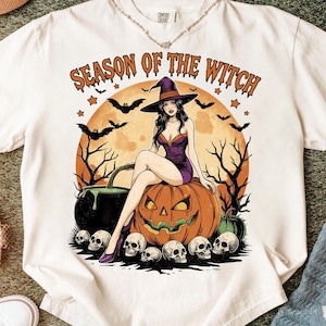 Retro Witchy Vibes PNG: Girly Halloween Digital Design