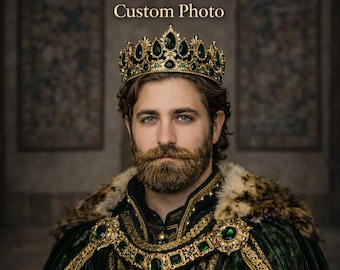Custom Royal  Man Portrait from Photo, Personalized Renaissance Digital Art Gift for Him