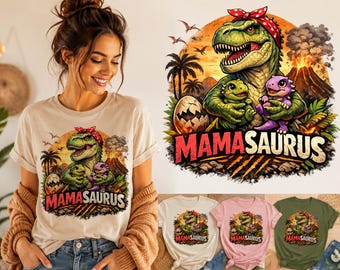 Mamasaurus Shirt Funny Dinosaur Mom T Shirt T Rex Mama Tee Cute Dino Mom Gift Mothers Day Shirt Mama Graphic Tee