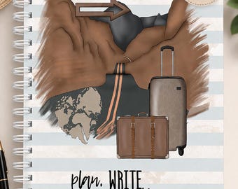 Travel Planner Printable, Digital Travel Journal, Vacation Organizer (Instant Download)