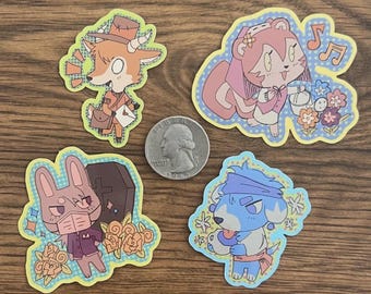 Identity V Animal Crossing Stickers 4pc (IDV, Anne Lester, Aesop Carl, Ganji Gupta, Victor Grantz)