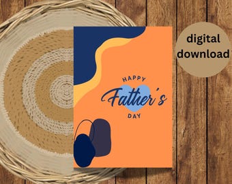 Printable Father’s Day Card Template, Happy Father’s Day, Fathers Day Card,