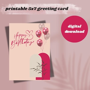 Cartão de aniversário para imprimir | Cartão de aniversário para imprimir | Cartões de aniversário digitais | Cartões de feliz aniversário para imprimir | Cartão de aniversário digital