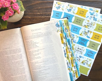 Bible Tabs Laminated Vinyl Scripture Study Organizer Book of Mormon Customized Dividers LDS Baptism Girl Gift for Women Bible Study Tool