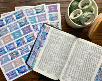 Scripture Tabs Laminated Vinyl Bible Tabs Holy Bible Dividers Book Mormon Tabs LDS Scripture Organizer Christian Woman Gift Faith Study Tool