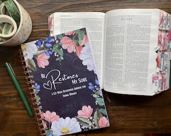 LDS Young Women Guided Prayer Journal Handmade Scripture Study Journal Devotional Bible Study 52 Week Guided Reflection Book of Mormon Gift