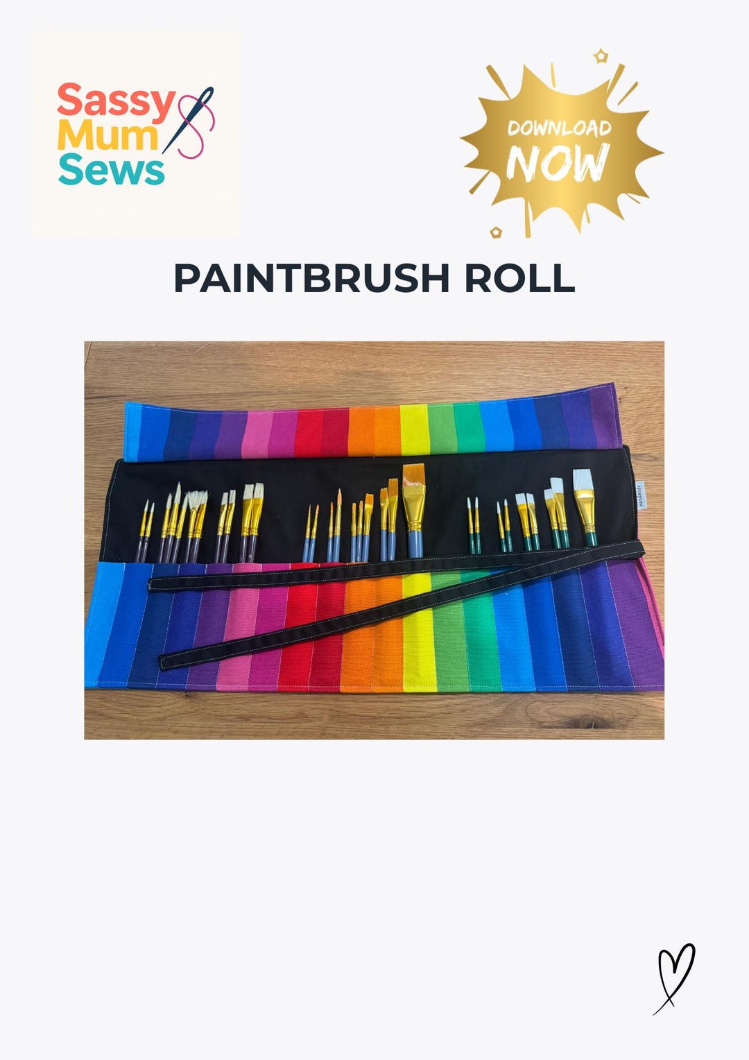 Paintbrush Roll Pattern Paintbrush Roll Pattern (instant Download PDF) - Etsy