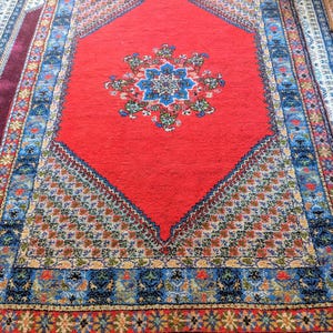 Authentic Moroccan Rabatian Vintage Rug 1980s