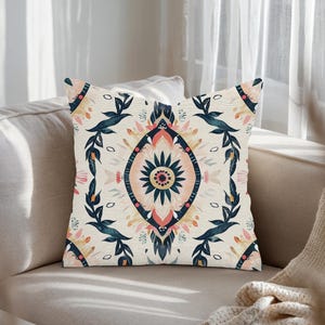Boho Woven Throw Pillow Geometric Pattern, Decorative Throw Pillow, Southwest Throw pillow, Textured Woven Bohemian pillow, Boho Sofa Pillow