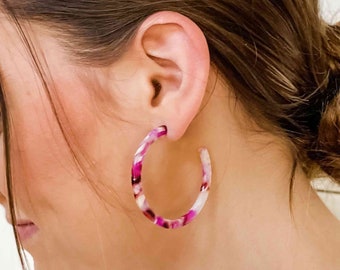 Chic Statement, Minimalist, Hoop, Colorful Earrings I C-Shape 2 Earrings