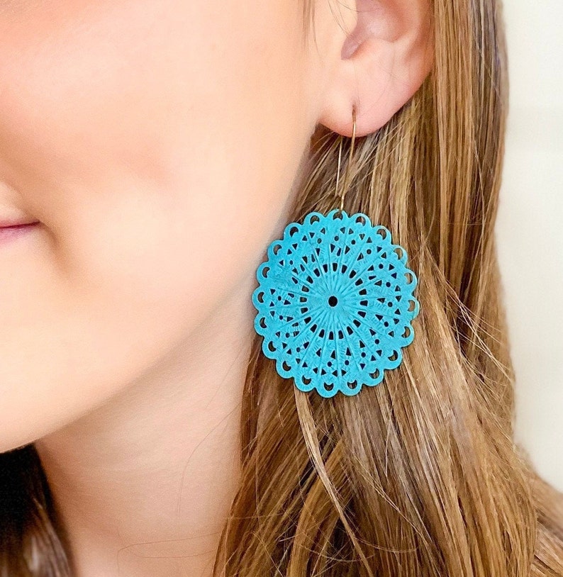 Boho Earring, Mandala Earrings, Statement Earrings, Bevin Earrings image 2